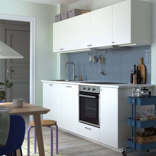 METOD - METOD Kitchen, white/Veddinge white, 246x60x207 cm