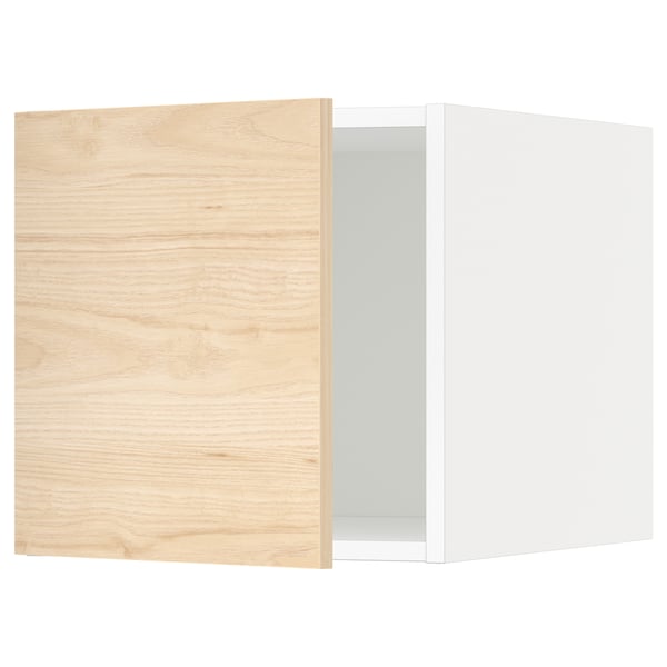 METOD top cabinet, white/Askersund light ash effect, 40x40 cm