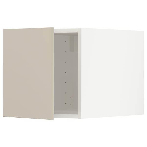 METOD - METOD Top cabinet, white/Havstorp beige, 40x40 cm