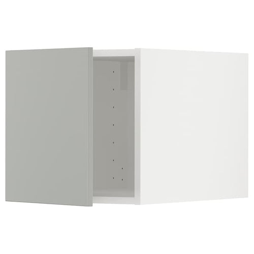 METOD - METOD Top cabinet, white/Havstorp light grey, 40x40 cm