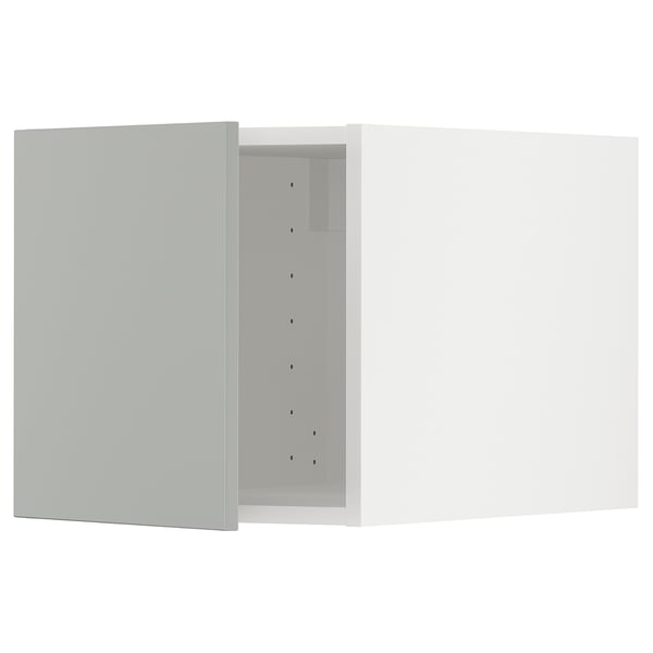 METOD - METOD Top cabinet, white/Havstorp light grey, 40x40 cm