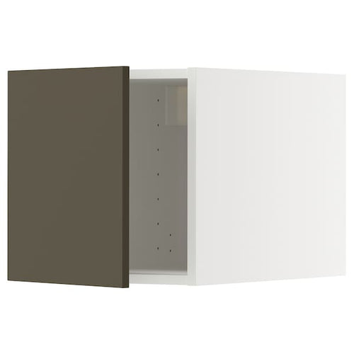 METOD - METOD Top cabinet, white/Havstorp brown-beige, 40x40 cm