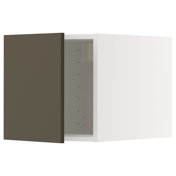 METOD - METOD Top cabinet, white/Havstorp brown-beige, 40x40 cm
