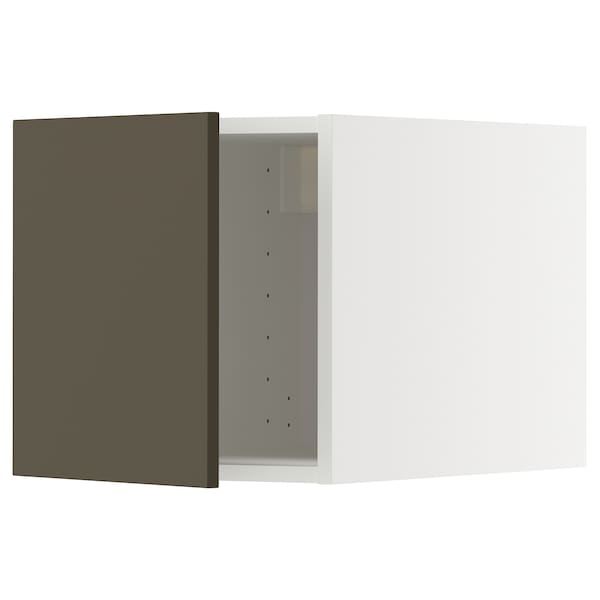 METOD - Top cabinet, white/Havstorp brown-beige, 40x40 cm