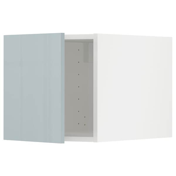 METOD - METOD Top cabinet, white/Kallarp light grey-blue, 40x40 cm