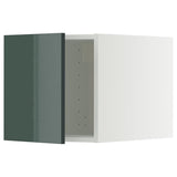 METOD top cabinet, white/Kallarp high-gloss dark grey-green, 40x40 cm