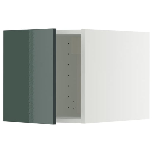 METOD - METOD Top cabinet, white/Kallarp high-gloss dark grey-green, 40x40 cm