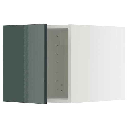 METOD - METOD Top cabinet, white/Kallarp high-gloss dark grey-green, 40x40 cm