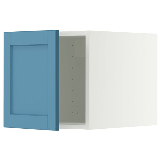 METOD top cabinet, white/Lerhyttan blue, 40.0x40.0x61.9 cm