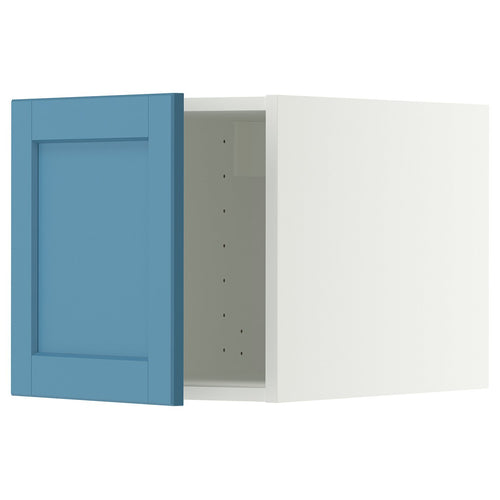 METOD top cabinet, white/Lerhyttan blue, 40.0x40.0x61.9 cm
