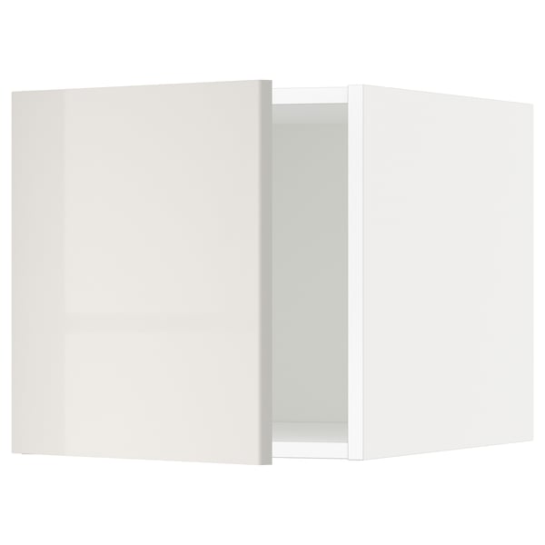 METOD - METOD Top cabinet, white/Ringhult light grey, 40x40 cm