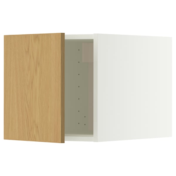METOD top element, white/Sinarp oak veneer, 40x40 cm
