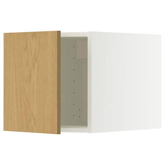 METOD top element, white/Sinarp oak veneer, 40x40 cm