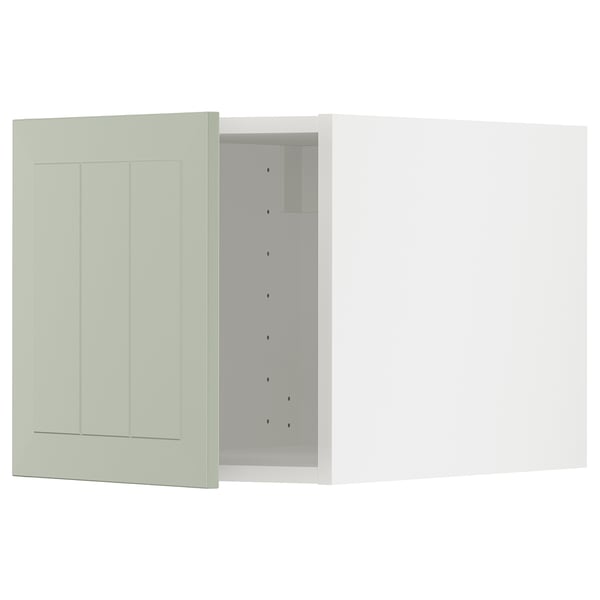 METOD top cabinet, white/Stensund light green, 40x40 cm