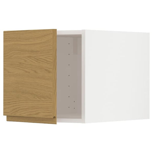 METOD - METOD Top cabinet, white/Voxtorp oak effect, 40x40 cm