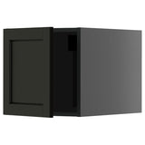 METOD top cabinet, black-grey/Lerhyttan black stained, 40x40 cm