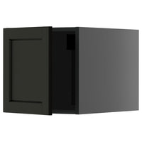 METOD top cabinet, black-grey/Lerhyttan black stained, 40x40 cm