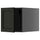 METOD - METOD Top cabinet, black-grey/Lerhyttan black stained, 40x40 cm