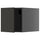 METOD - METOD Top cabinet, black-grey/Nickebo matt anthracite, 40x40 cm