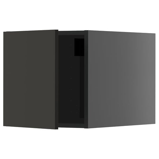 METOD - METOD Top cabinet, black-grey/Nickebo matt anthracite, 40x40 cm