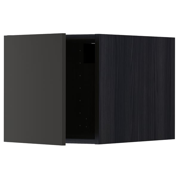 METOD - METOD Top cabinet, black/Nickebo matt anthracite, 40x40 cm