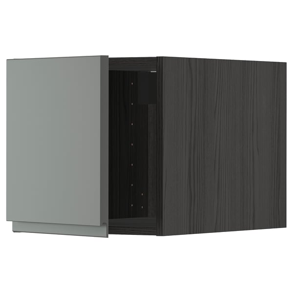 METOD top cabinet, black/Voxtorp dark grey, 40x40 cm