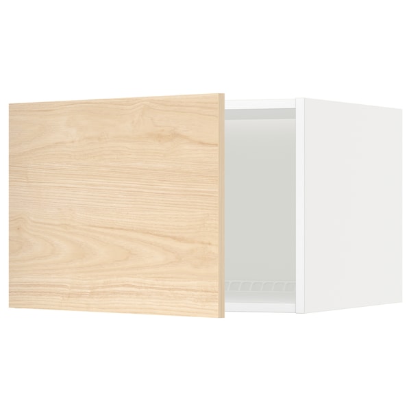 METOD - Elemento top per frigo/congelatore, bianco/Askersund effetto frassino chiaro,60x40 cm