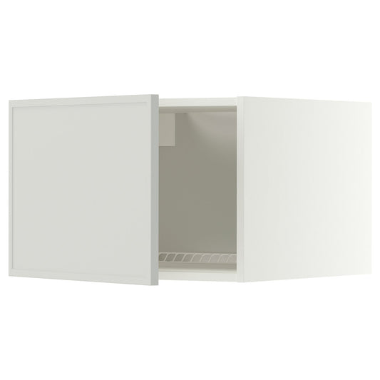 METOD top cabinet for fridge/freezer, white/Aspudden light grey, 60x40 cm