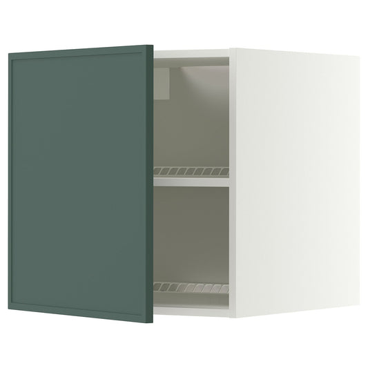METOD top cabinet for fridge/freezer, white/Aspudden dark grey-green, 60x60 cm