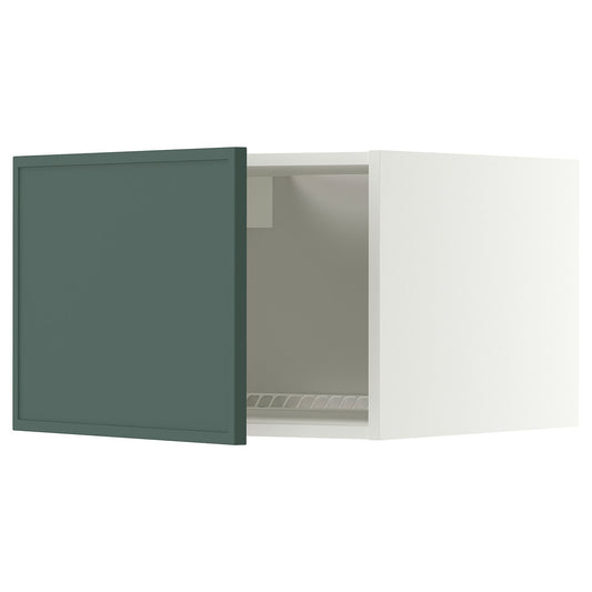 METOD top cabinet for fridge/freezer, white/Aspudden dark grey-green, 60x40 cm