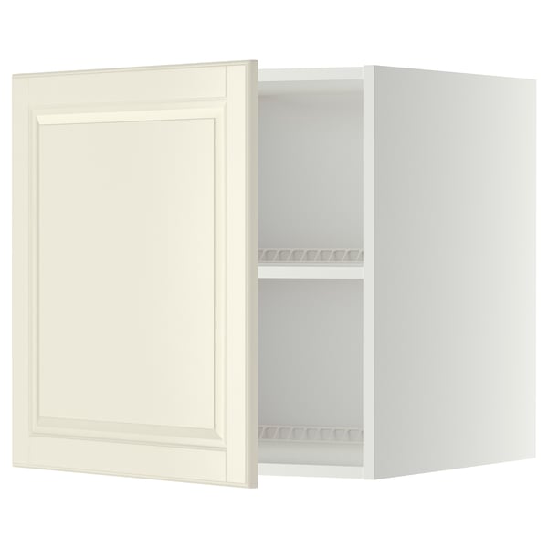 METOD top cabinet for fridge/freezer, white/Bodbyn off-white, 60x60 cm