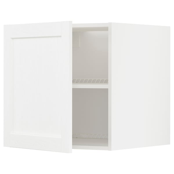 METOD - METOD Top cabinet for fridge/freezer, white Enköping/white wood effect, 60x60 cm