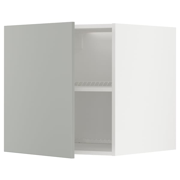 METOD - Top element for fridge/freezer, white/Havstorp light grey,60x60 cm