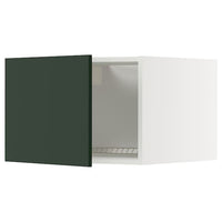 METOD - Top element for fridge/freezer, white/Havstorp deep green,60x40 cm