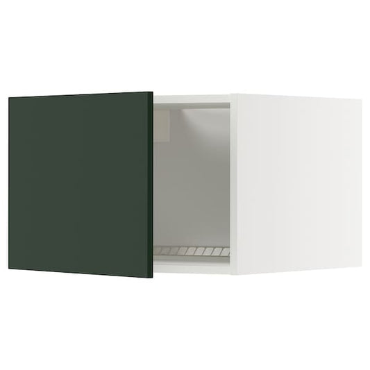 Ikea METOD - Top cabinet for fridge/freezer, white/Havstorp deep green, 60x40 cm