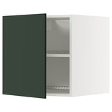 METOD top cabinet for fridge/freezer, white/Havstorp deep green, 60x60 cm