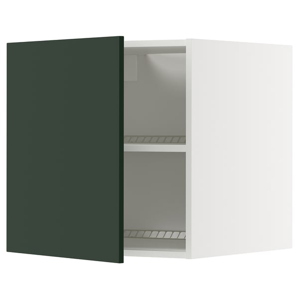 METOD - METOD Top cabinet for fridge/freezer, white/Havstorp deep green, 60x60 cm