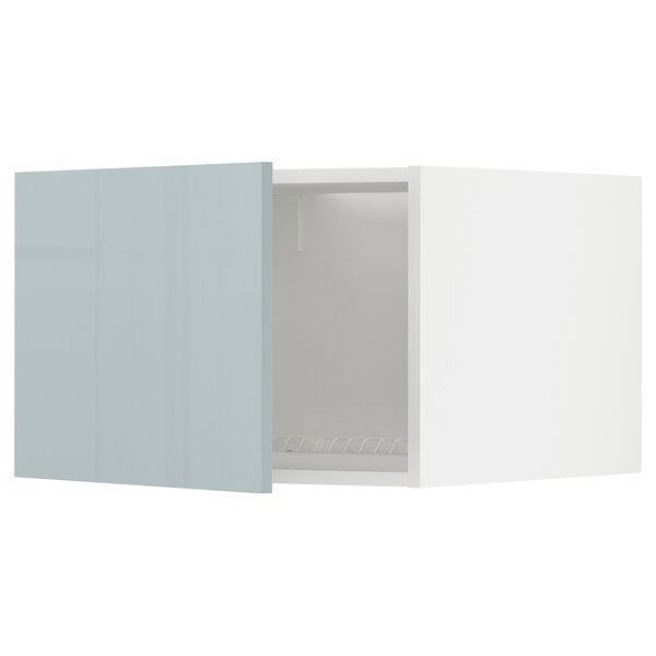 Ikea METOD - Top cabinet for fridge/freezer, white/Kallarp light grey-blue, 60x40 cm
