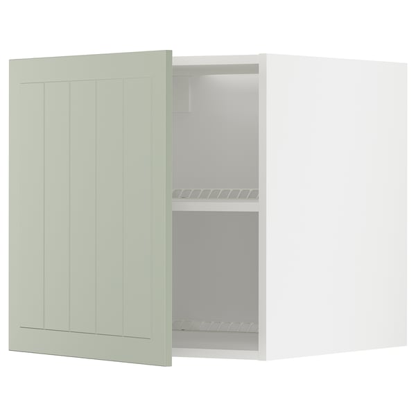 METOD - METOD Top cabinet for fridge/freezer, white/Stensund light green, 60x60 cm