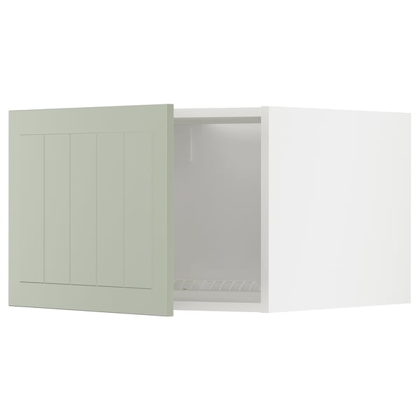 METOD - METOD Top cabinet for fridge/freezer, white/Stensund light green, 60x40 cm