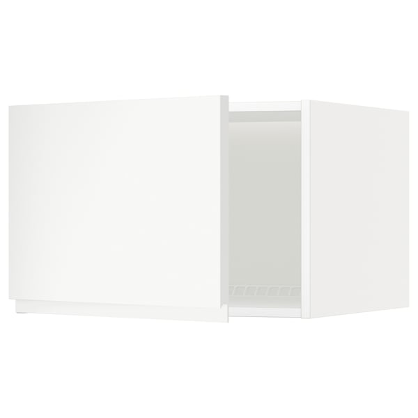METOD - METOD Top cabinet for fridge/freezer, white/Voxtorp matt white, 60x40 cm