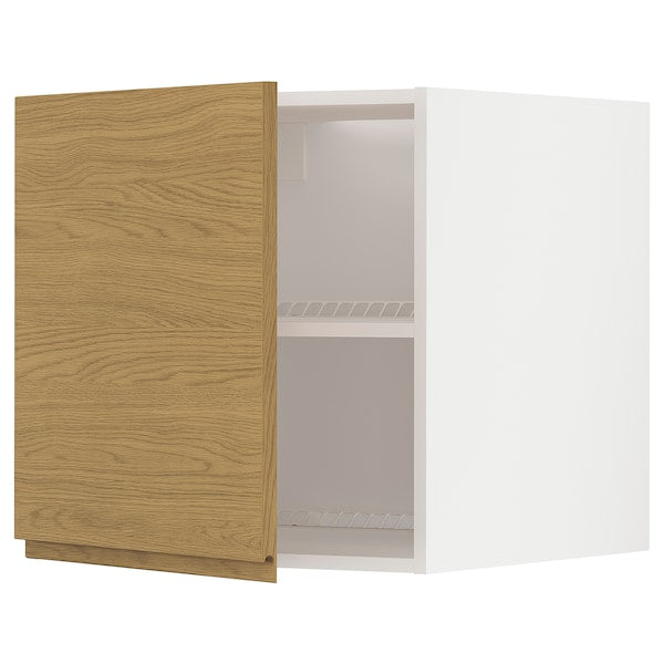 Ikea METOD - Top cabinet for fridge/freezer, white/Voxtorp oak effect, 60x60 cm