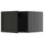 METOD - METOD Top cabinet for fridge/freezer, black-grey/Lerhyttan black stained, 60x40 cm