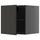 METOD - METOD Top cabinet for fridge/freezer, black-grey/Nickebo matt anthracite, 60x60 cm
