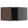 METOD - METOD Top cabinet for fridge/freezer, black-grey/Sinarp brown, 60x40 cm