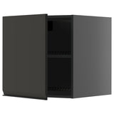 METOD top cabinet for fridge/freezer, black-grey/Upplöv matt anthracite, 60x60 cm