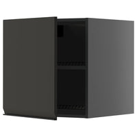 METOD top cabinet for fridge/freezer, black-grey/Upplöv matt anthracite, 60x60 cm