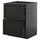 METOD / KNIVSHULT - METOD / KNIVSHULT Base cb 2 frnts/2 low/1 md/1 hi drw, black-grey/Lerhyttan black stained, 60x60 cm