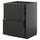 METOD / KNIVSHULT - METOD / KNIVSHULT Base cb 2 frnts/2 low/1 md/1 hi drw, black-grey/Nickebo matt anthracite, 60x60 cm