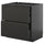 METOD / KNIVSHULT - METOD / KNIVSHULT Base cb 2 frnts/2 low/1 md/1 hi drw, black-grey/Upplöv matt anthracite, 80x60 cm